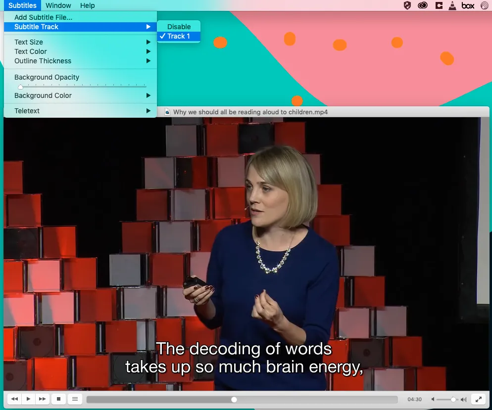 screenshot VLC Check subtitle